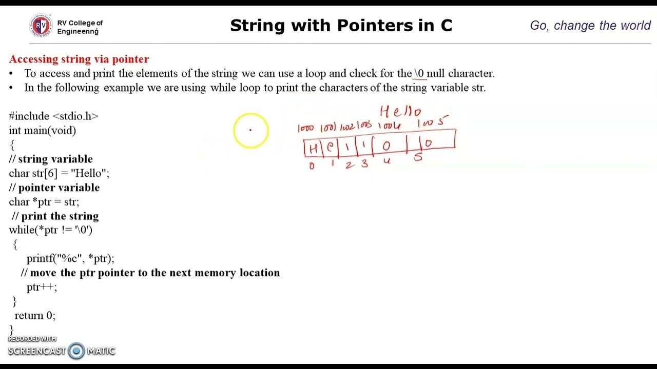 String with Pointers in CLecture 3 YouTube