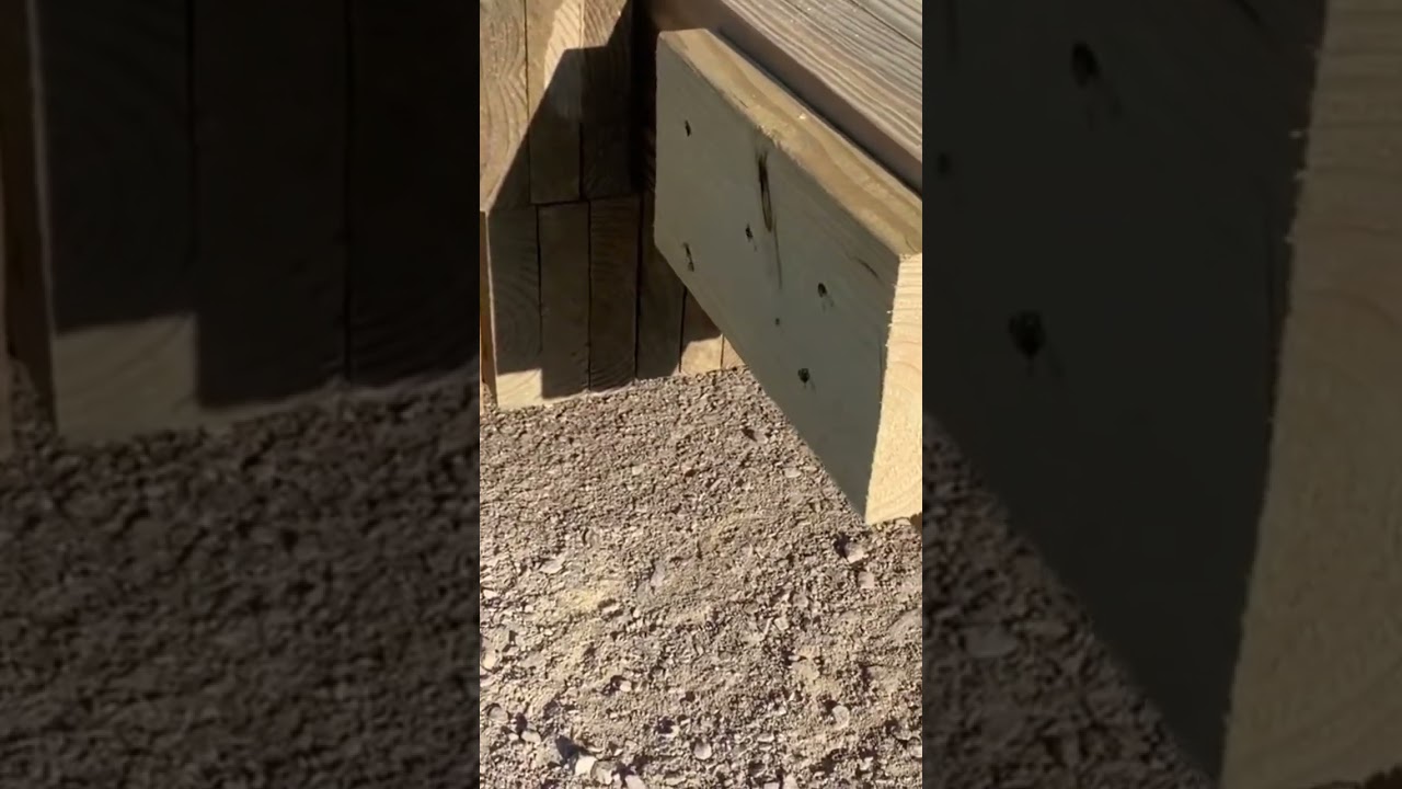 “Anchoring” the posts to avoid uplift…