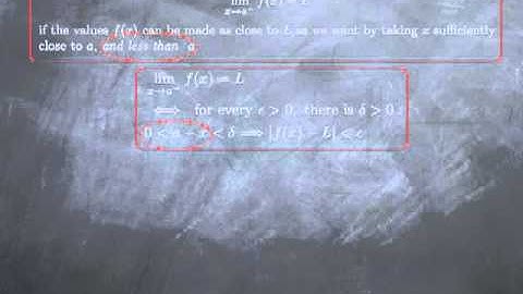 M2: infinite limits and limits at infinity I: one-sided limits
