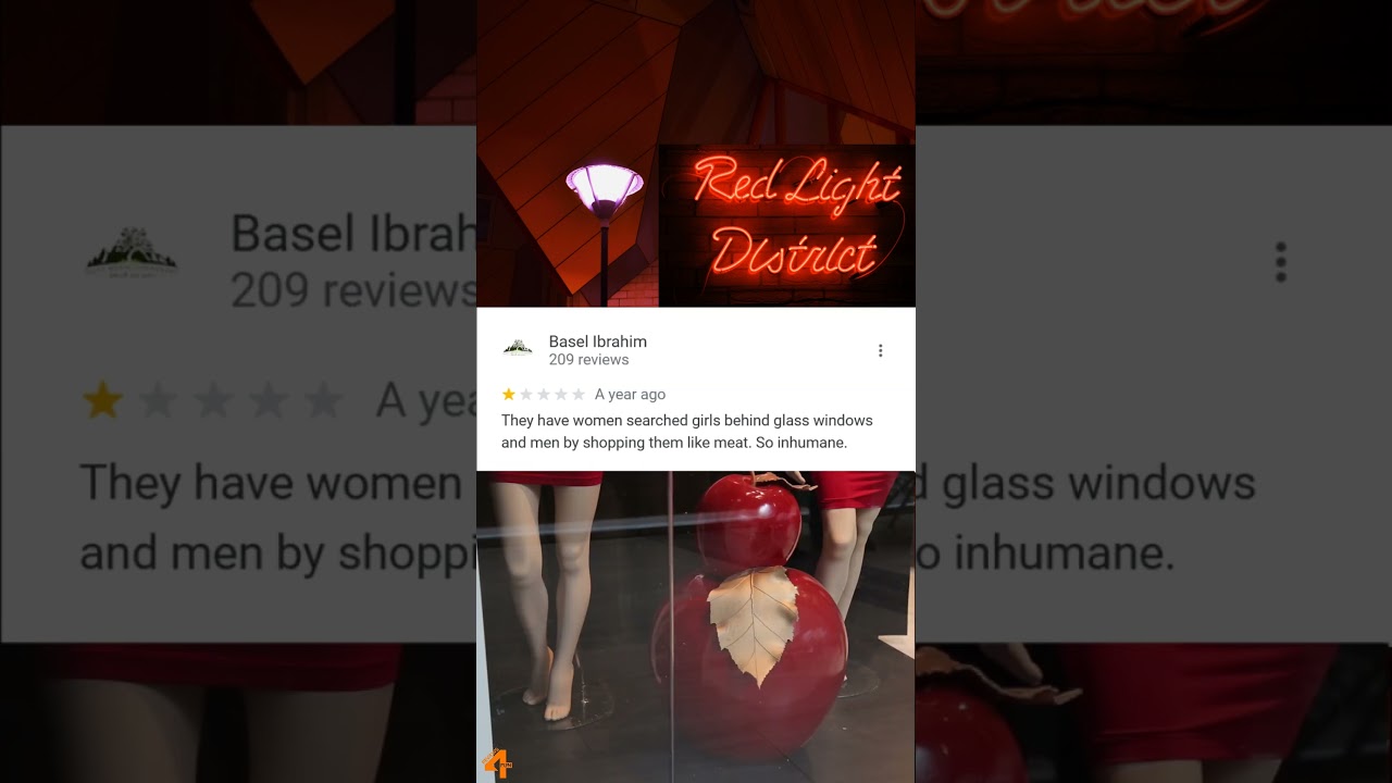 Amsterdam Red Light 🚨 Funny Reviews 💃 #RedLightDistrict #DeWallen #Amsterdam #googlereviews #Shorts