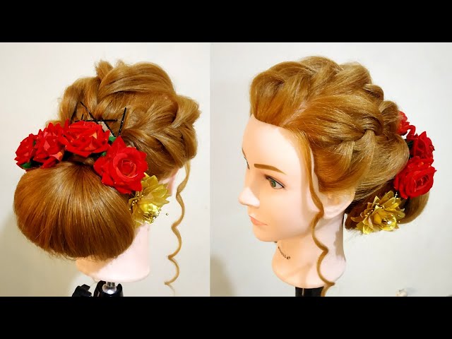 Maharashtrian bridal makeup | Bridal hair buns, Engagement hairstyles,  Indian bun hairstyles