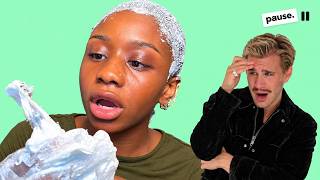 Reacting to people burning their hair off with relaxer