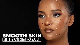 Best Way to SMOOTH SKIN and Retain Skin texture using Frequency Separation in photoshop - Very Fast!