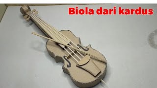 cara membuat miniatur biola dari kardus-ide kreatif membuat kerajinan tangan