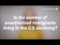 Is the number of unauthorized immigrants living in the us declining