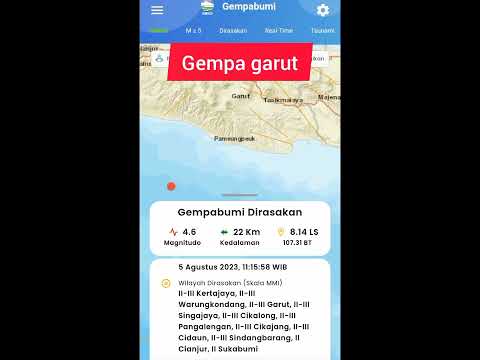 gempa bumi hari ini guncang Garut Jawa Barat 5 Agustus 2023 #shorts