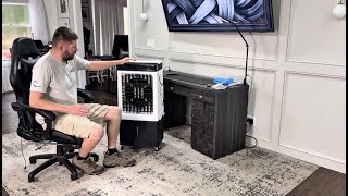 Uthfy 45 Portable Evaporative Air Cooler 5100 CFM Swamp Cooler Air Conditioner with 16 5 Gal Detac