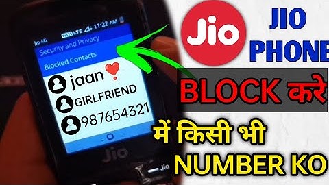 Jio phone mein number block kaise kare 2022 | how to block mobile number in jio phone solved 💯 2022