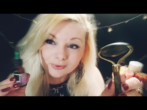 Night Spa Facial Oil Massage 💆‍♀️ ASMR Soft Spoken Guided Relaxation 🤫