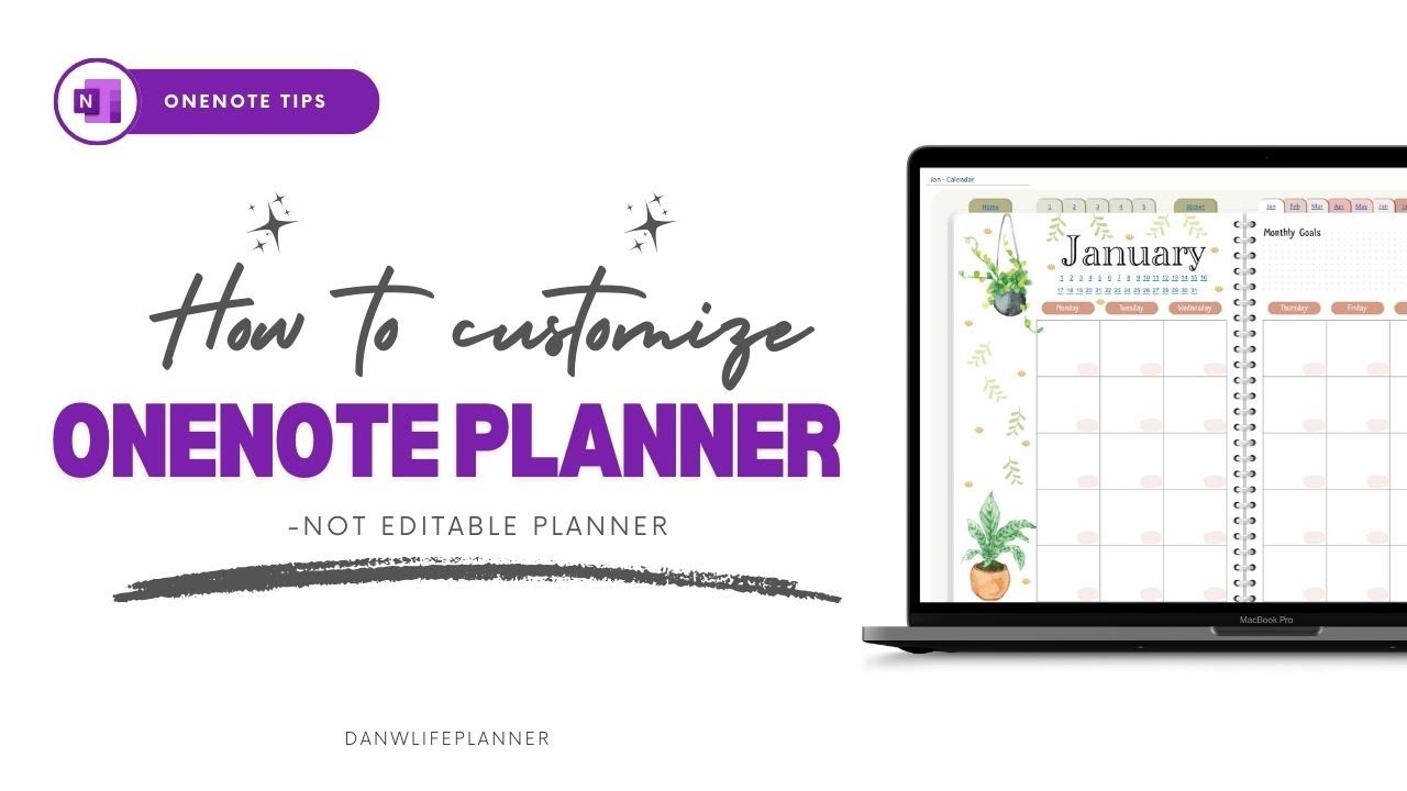 How to modify a OneNote planner with image background - YouTube