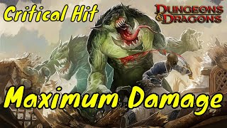 D&D (5e): Maximum Critical Hit Damage (Variant Rule)