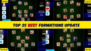 Top 25 Best Unique Formations update in eFootball 2024 Mobile !! Best Hidden formations 🤩