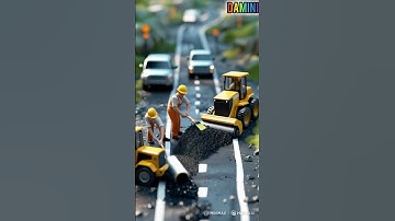 miniature tiny worker making road #ai #shortsfeed #aishorts #miniature #road #aiart