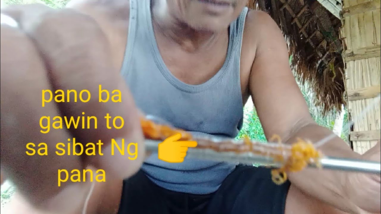 Pano ba mag lagay Ng lubid sa sibat ng Pana | Gamit Ang nylon na 070 | #pamamanasagabi
