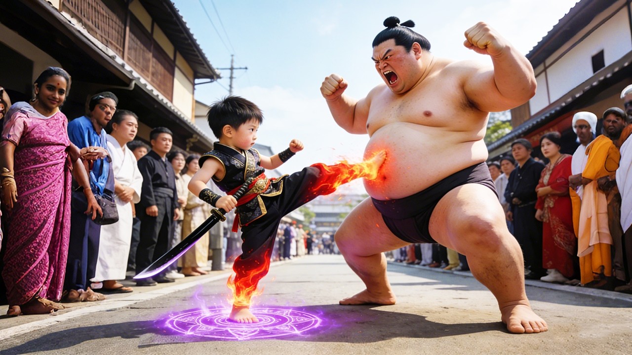 Abandoned poor thing is a born martial god—One punch floors 300lb bullies!