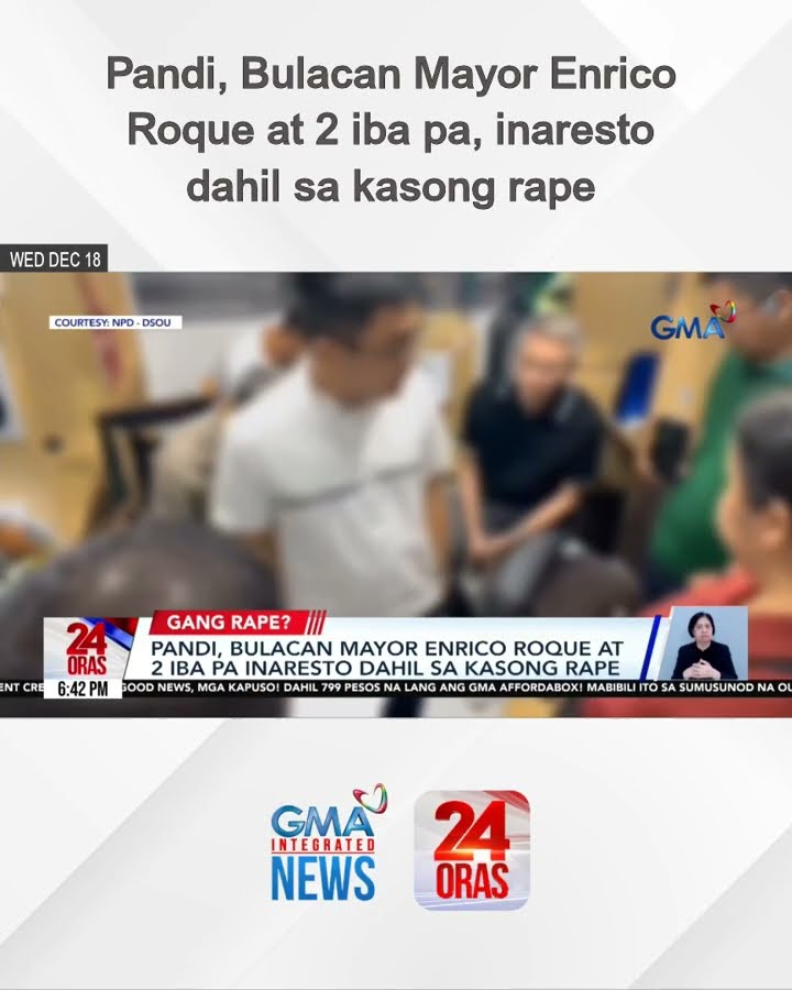Pandi, Bulacan Mayor Enrico Roque at 2 iba pa, inaresto dahil sa kasong rape | 24 Oras