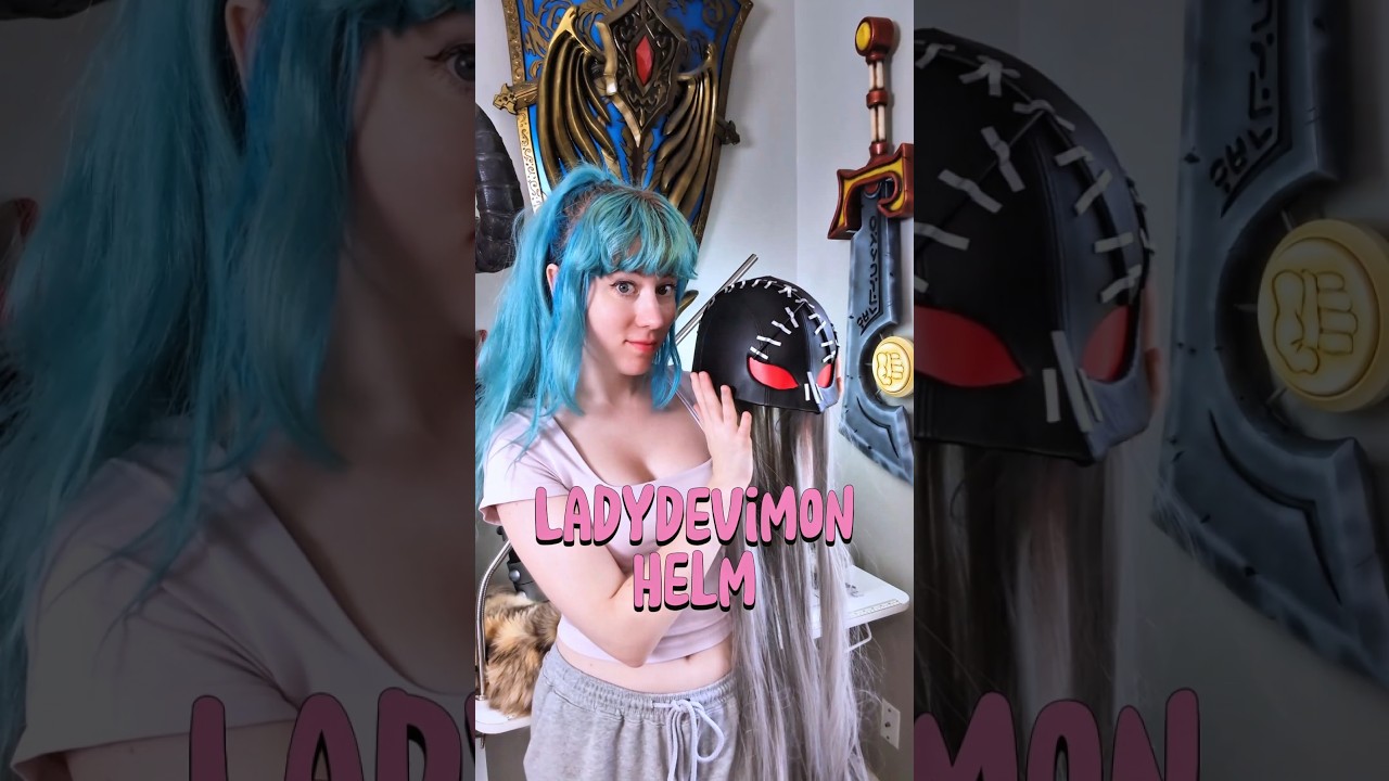 Making LadyDevimon's Helmet from Digimon #3dprinting #cosplay #anime