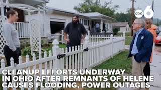 Clean up efforts underway in Ohio after remnants of Hurricane Helene cause power outages, flooding