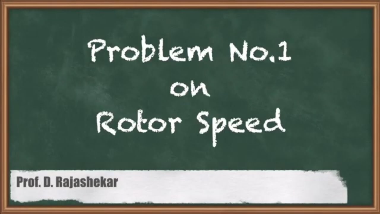 Speed Machine Problem Mastering Rotor Speed: GATE Electrical Machines Problem No.1 Explained ...
