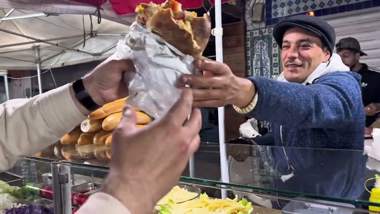 أكل الشوارع ليلة العيد باب الخضراء تونس tunisia