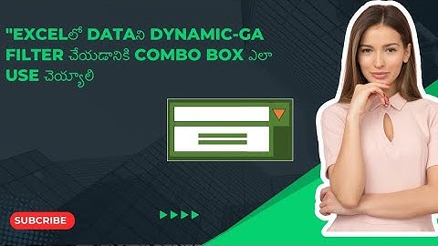 "How to Use Combo Box in Excel to Filter Data Dynamically." #Excel #excelbasics #exceldashboards