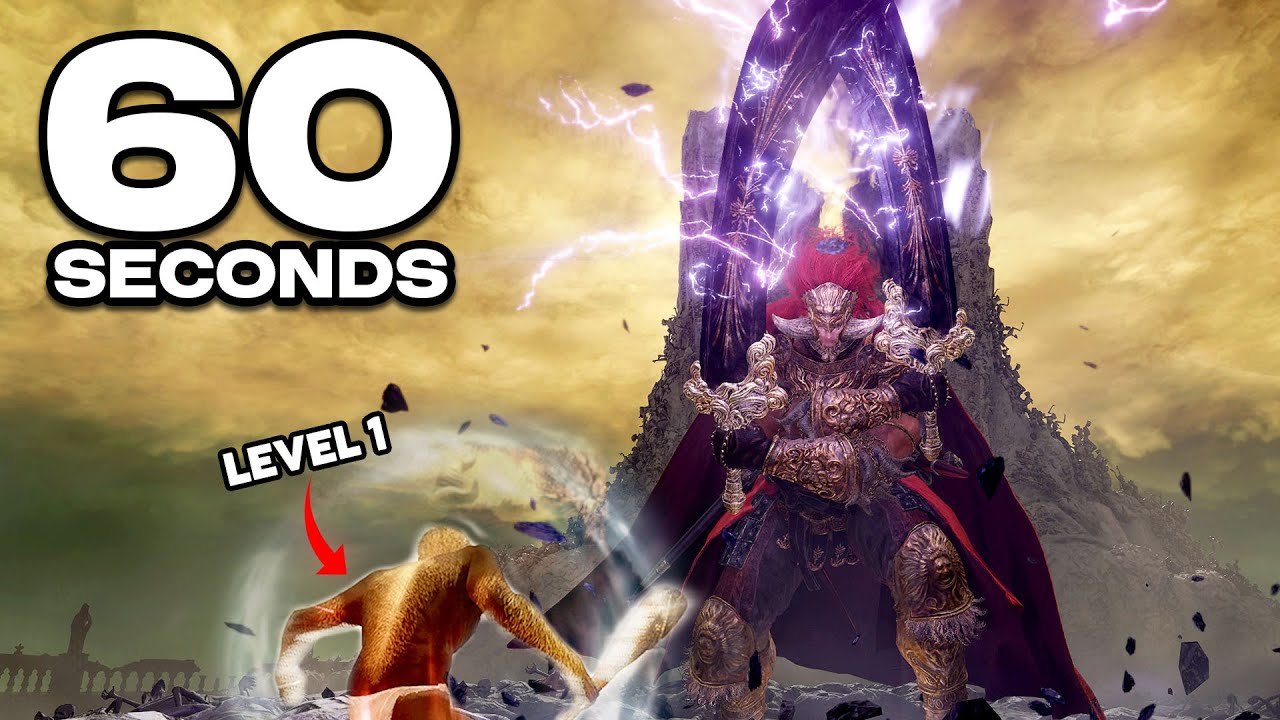 Killing every Elden Ring boss in under a minute at level 1