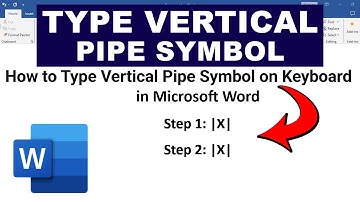 How to Type Vertical Pipe Symbol on Keyboard in Word |  Vertical line shortcut key on my keyboard