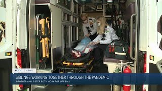 ‘Nice having family nearby’: siblings tackling COVID together as first responders