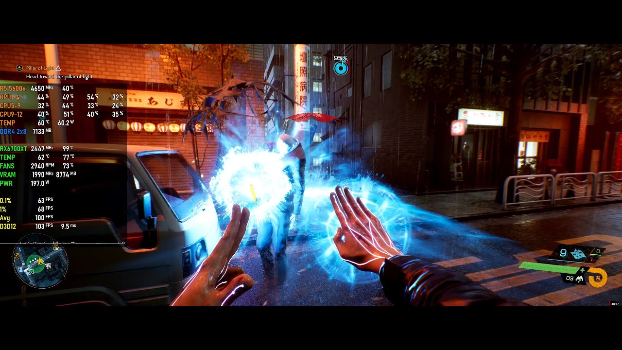 Ghostwire Tokyo Free Roam UltraWide Gameplay - RX 6700 XT + Ryzen 5 5600x 3440x1440 (JAP VO)