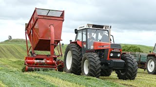 Ursus 1614 Deluxe Turbo In The Field W Taarup 605 Forage Harvester  Danish Agriculture