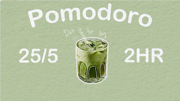 2 HOUR 🍃Iced Matcha Latte 🍃Deep Work Focus | 25/5 Pomodoro Timer | Minimalist Lofi for Productivity