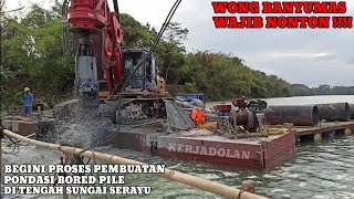 Serayu River Bridge Construction Bored Pile