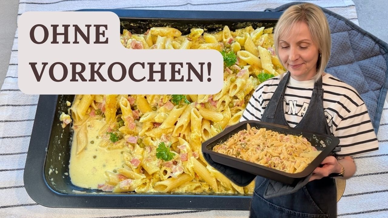 🔥Geniale Schinkennudeln OHNE Vorkochen: Das schnellste ONE POT Ofengericht -  Thermomix® TM5/TM6/TM7