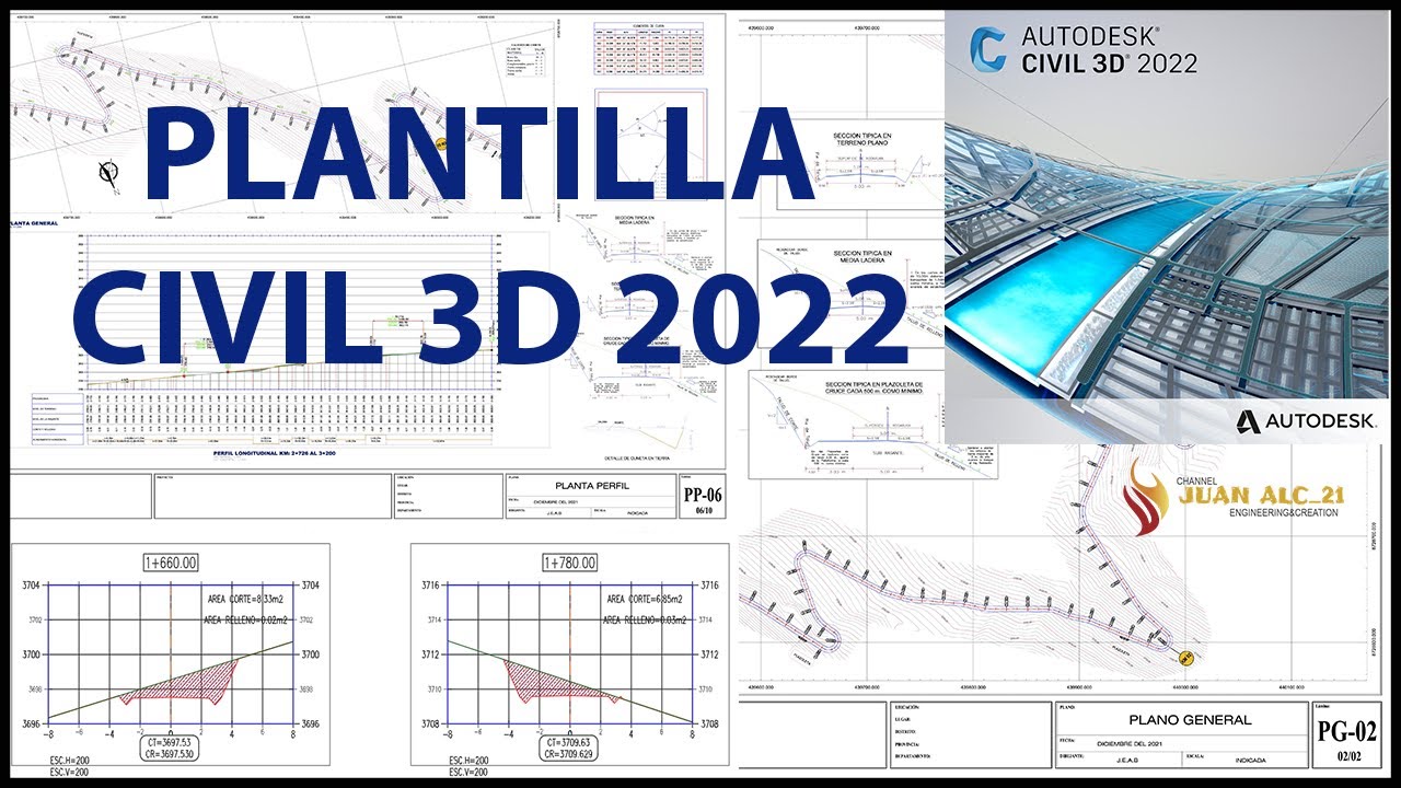 ✅PLANTILLA CIVIL 3D 2022, 2023, 2024 y 2025👍GRATIS...👍