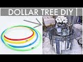 NEW DOLLAR TREE HOOPS Stapled Round FOR THIS Glam Living Room IDEA!