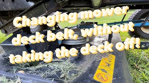 How to change mower deck belt on Cub Cadet XT1 without removing mower deck.