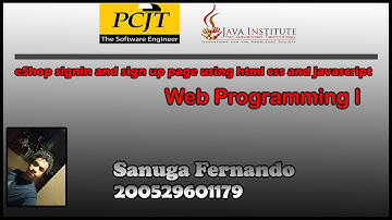Web Project Task 1 | 1st year | SignIn, SignUp, HTML, CSS, JavaScript | Java Institute