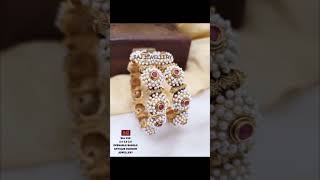 Exquisite Antique Gold Openable Bangle | Trendy Jewellery | Fancy Bangles | Ruby Bangle | Bracelets