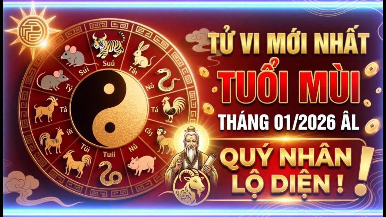 TỬ VI TUỔI MÙI THÁNG 01 ÂM LỊCH 2026 – VẬN TRÌNH XOAY CHUYỂN QUÝ NHÂN XUẤT HIỆN   ĐÓN LỘC CUỐI NĂM