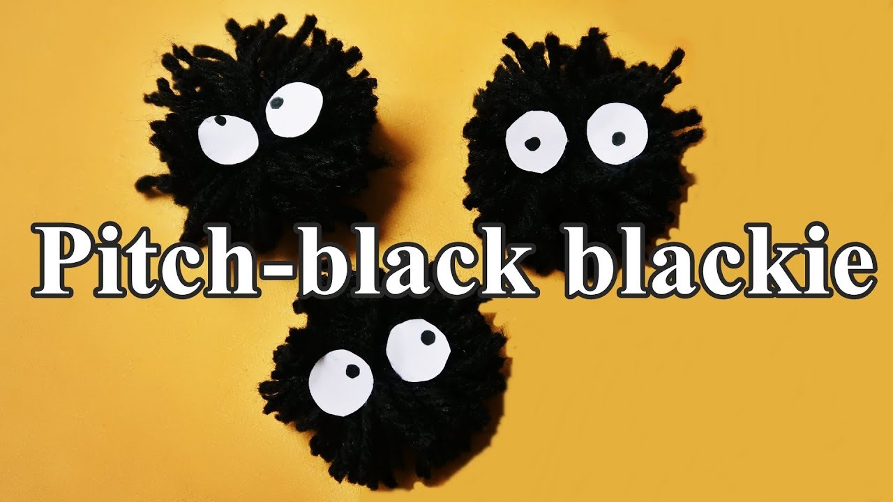 まっくろくろすけ 作り方 ハロウィンの飾りに Pitch Black Blackie Halloween Decorations Easy Tutorial Youtube