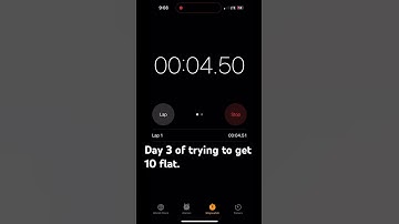 Day three of trying to get ten seconds flat.