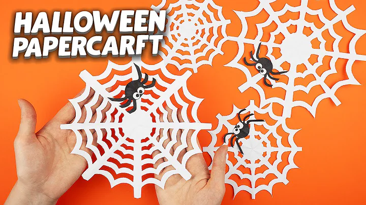 Easy Paper Craft for Halloween Decor | DIY Spider Web