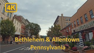 Driving in Bethlehem and Allentown, Pennsylvania  4K60fps