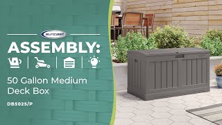 Suncast 50 Gallon Medium Deck Box Assembly Video