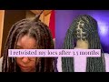 LOOK WHAT HAPPENED AFTER 3.5 MONTHS OF NOT RETWISTING MY HAIR!! | No Retwist + New Growth