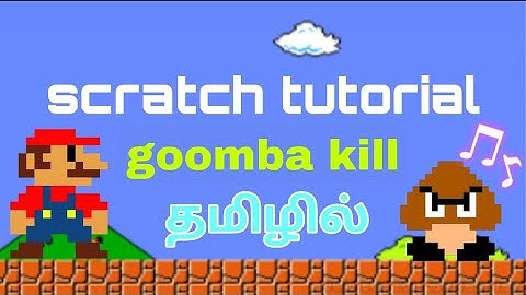 Super Mario | goomba kill and background music | scractch tutorial