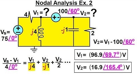 Electrical Engineering: Ch 11 AC Circuit Analysis (11 of 55) Nodal Analysis Ex. 2***
