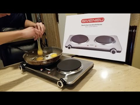 GIVENEU 1800W Portable Electric Stove with Double Burner