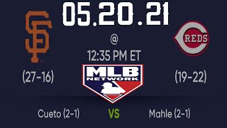 Giants vs. Reds | Gameplay (5\20\21) | MLB21