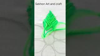 Easy hand embroidery leaf design. #pleasesubscribethischannel #@SekhonArtandcraft_31